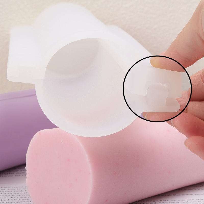 Soap Making Home - Lange hartvormige siliconen zeepvorm, ronde zeepbuisvorm,
