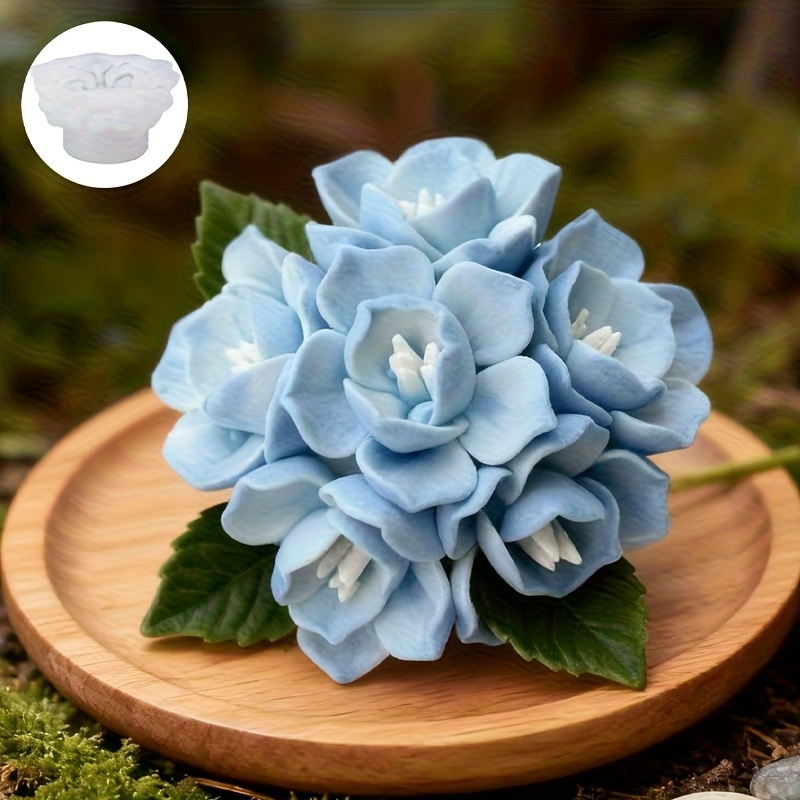 Soap Making Name - 1 siliconen mal voor hortensia-kaarsen, geschikt