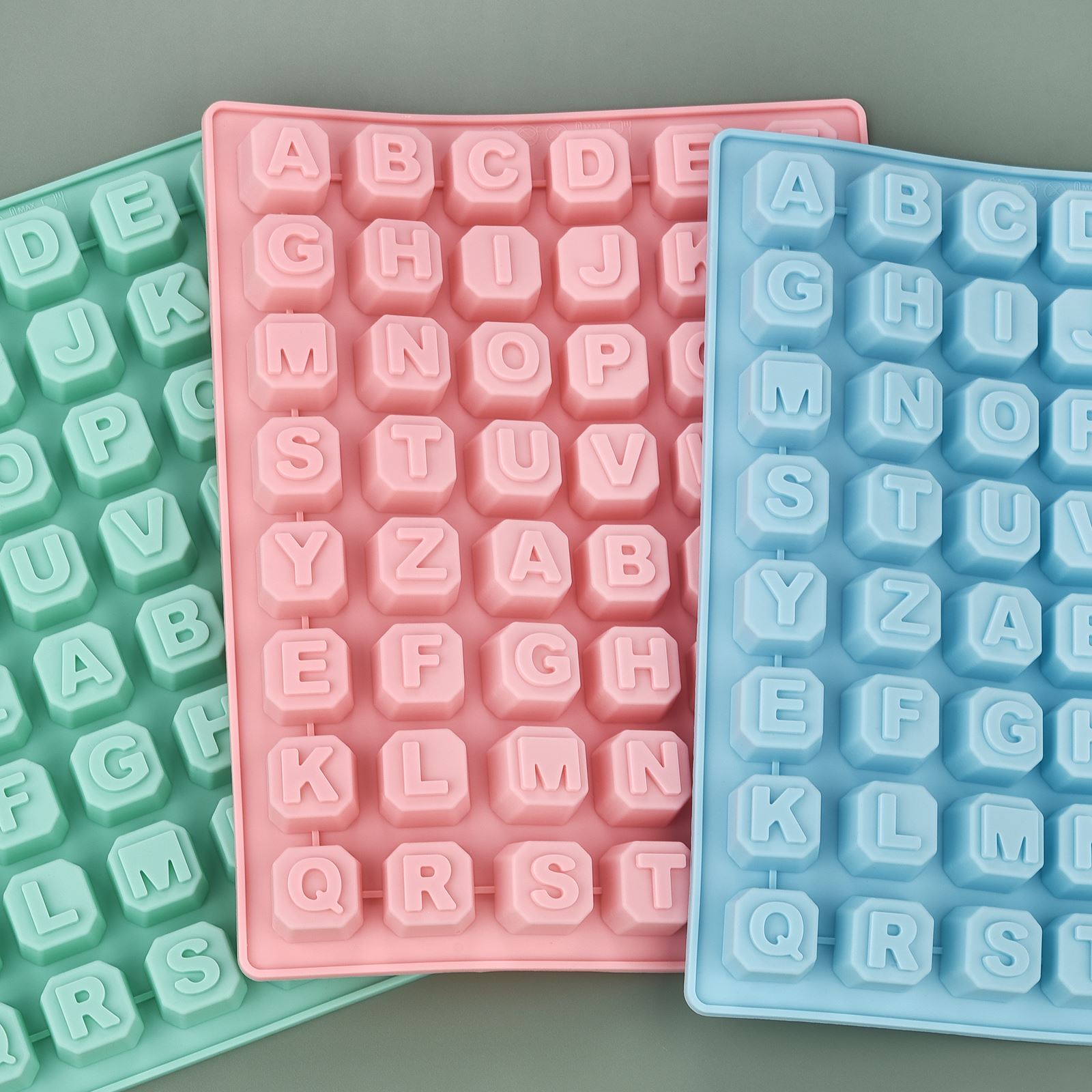 Soap Making Name - 48-letters Enghish alfabet letter siliconen mal