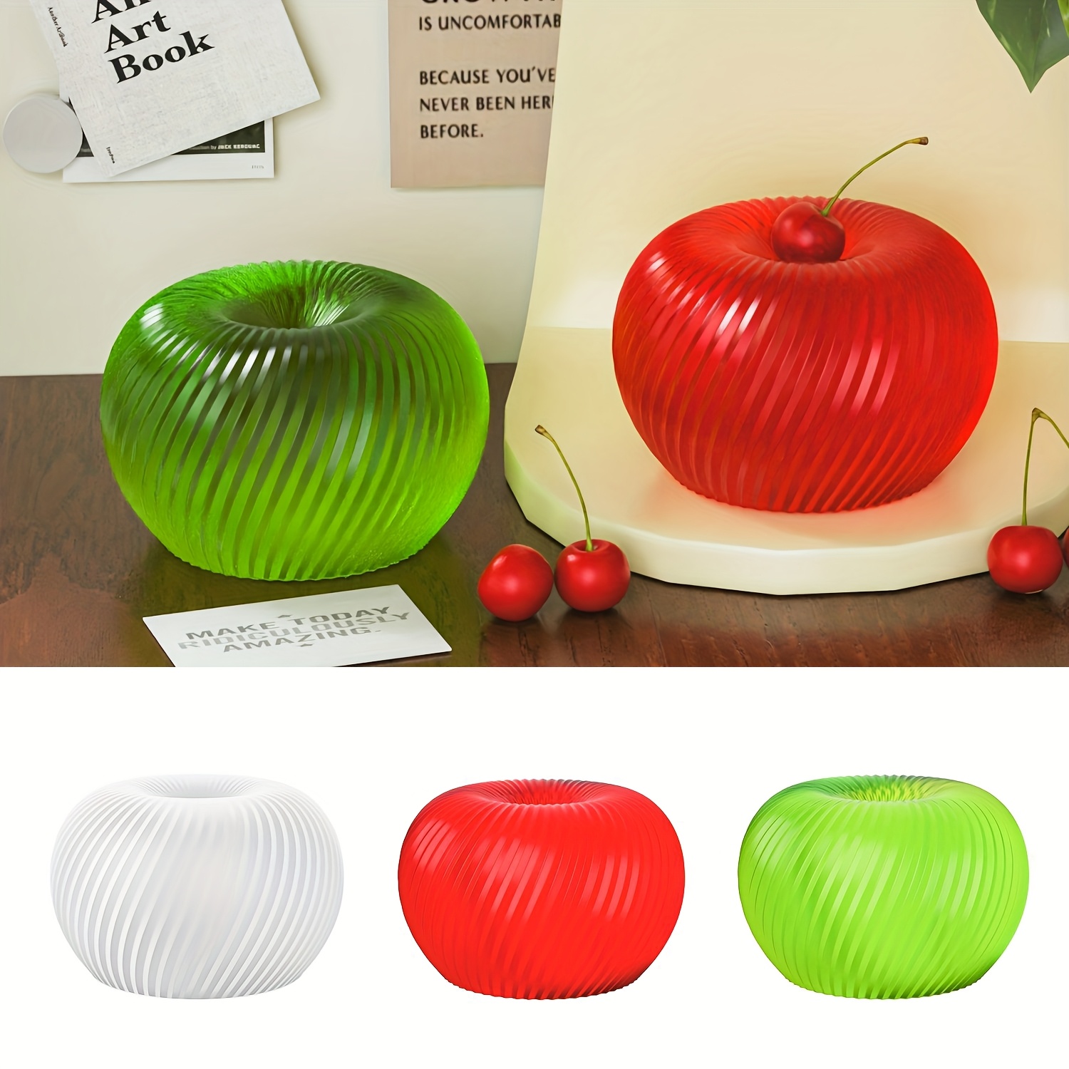 Soap Making Name - Een trendy rode appelvormige siliconen mal,
