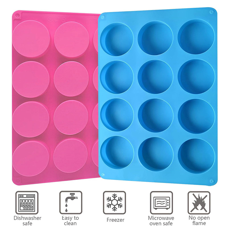 Ronde siliconen mallen met 12  - Soap Making Name recensie en prijs