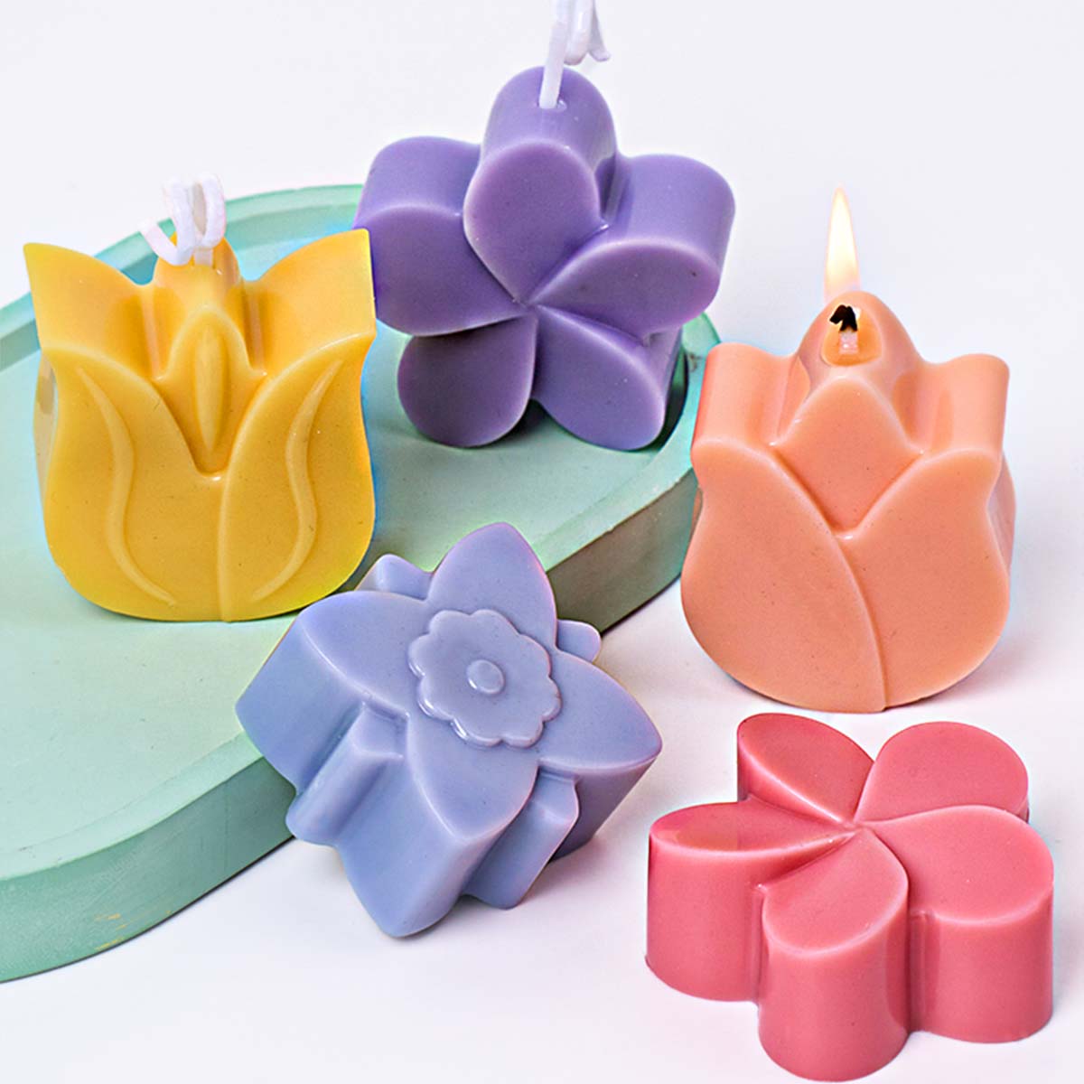Bloemvorm Siliconen Kaars Schi - Soap Making Home recensie en prijs