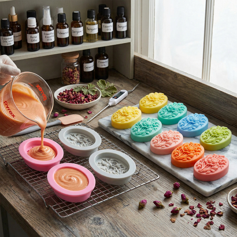 4 siliconenvormen met bloemvor - Soap Making Name recensie en prijs
