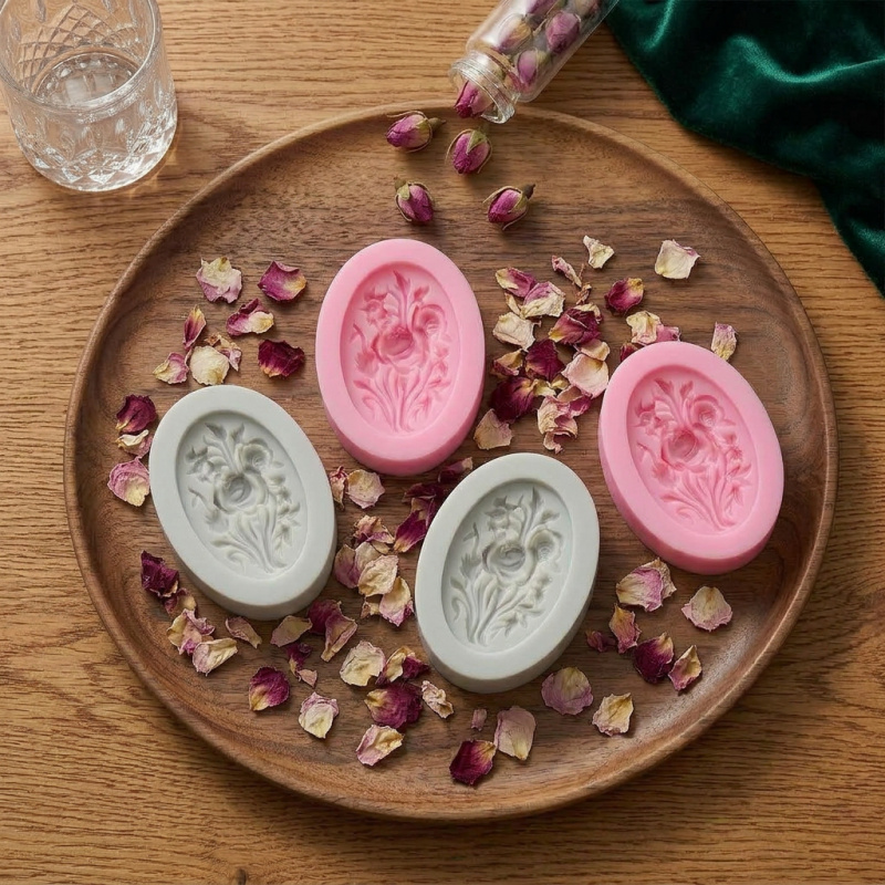 4 siliconenvormen met bloemvor - Soap Making Name recensie en prijs